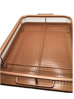 Set Of 2 - COPPER CRISPER BY COPPER CHEF Turn Your Oven Into An Air Fryer NEW